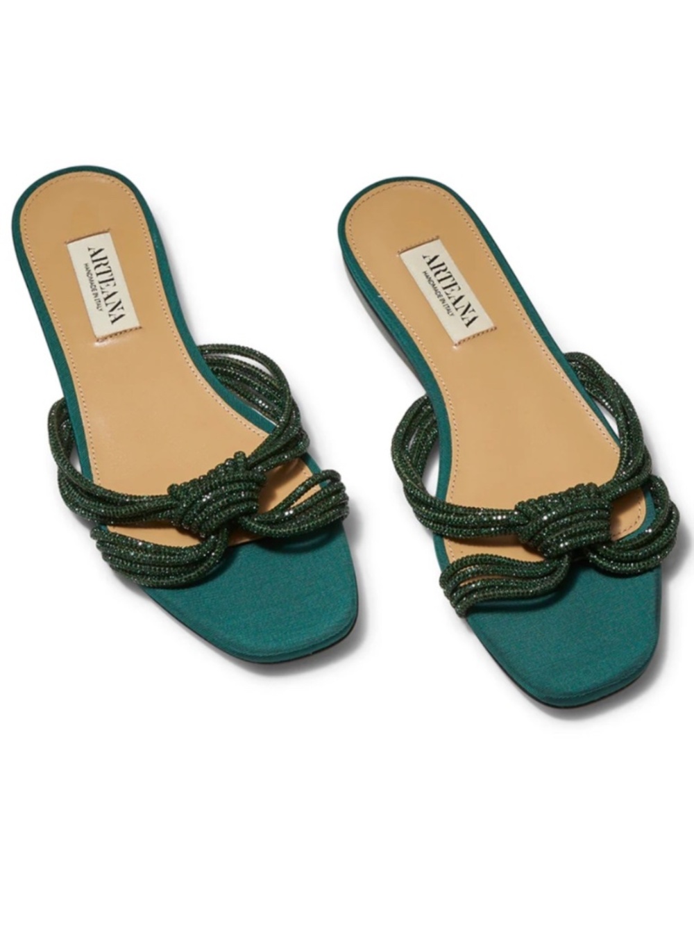 Arteana capri flat crystals green